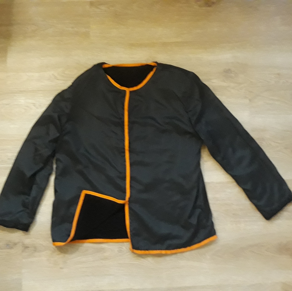 Vintage DK Daniel K Black + Orange Cat Creations Black Embellished Cardigan - Picture 5 of 14